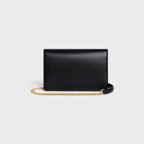 WALLET ON CHAIN MARGO IN SHINY CALFSKIN BLACK - Image 3